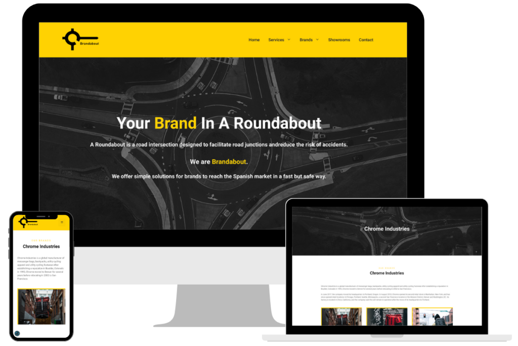 Brandabout sample of sales agency free website