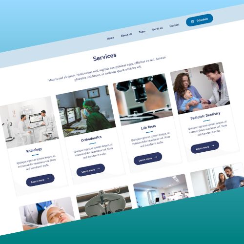 Sample of a Health Professional Website built for free